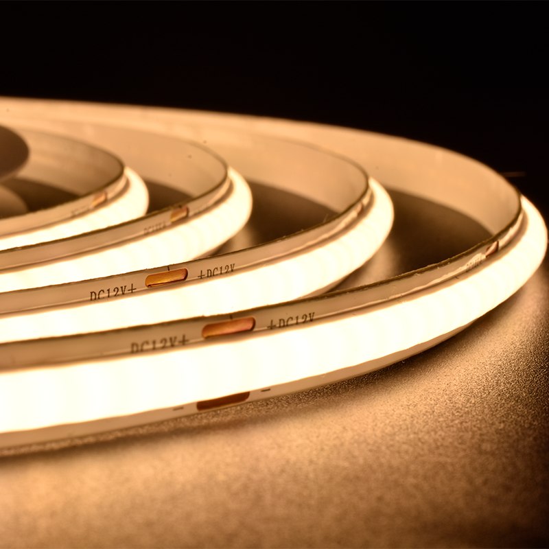 12V Thick Gel SMD COB LED Strip 240 LEDs/m 8mm Dotless for Cabinet Showcase Shelf Linear Lighting
