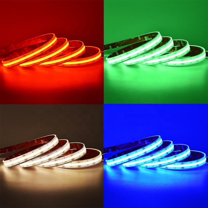 24V COB RGBW LED Strip 4-in-1 CRI 80/90/95 Warm White Light 5m DC 12V Waterproof Flexible LED Light Strip USB Copper