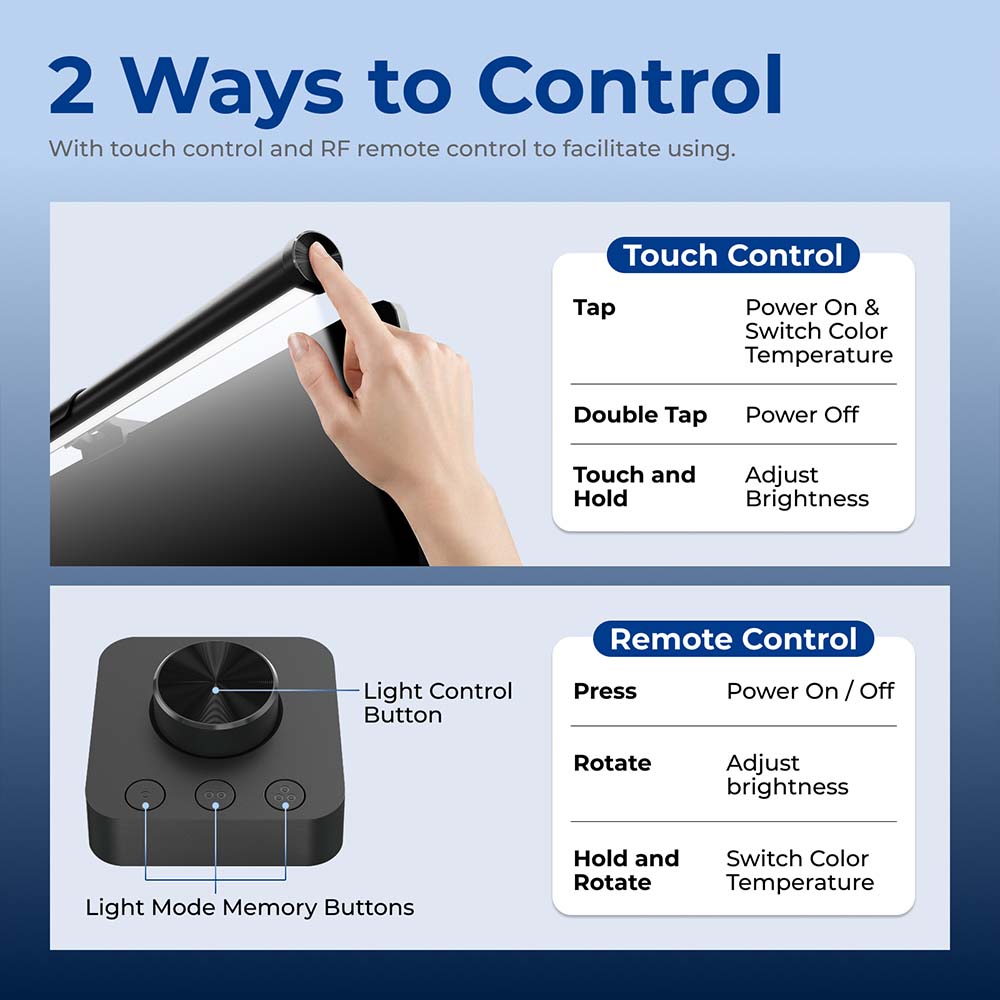 Hanging Monitor Light Bar Desk Screen Lamp With Touch And Wireless Remote Control For Flat Curved LED Screen Lights Eye Protect