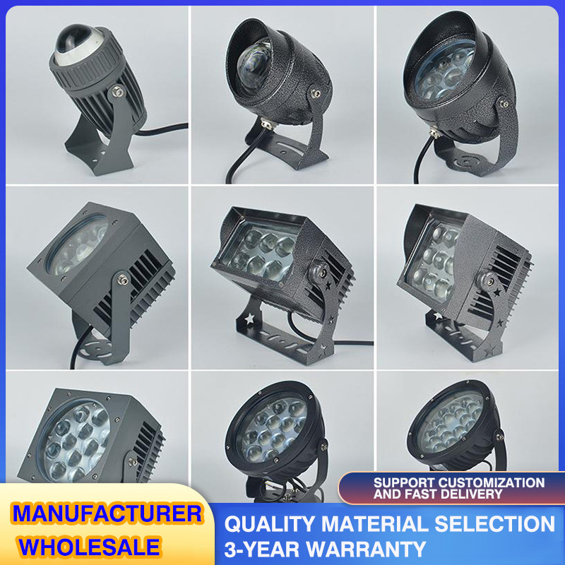 AC85-265V Beam Light Landscape Outdoor Spotlight Wall Washer Floodlight IP65 LED 5 Beam Angle 3000K/6000K Color Temp Light