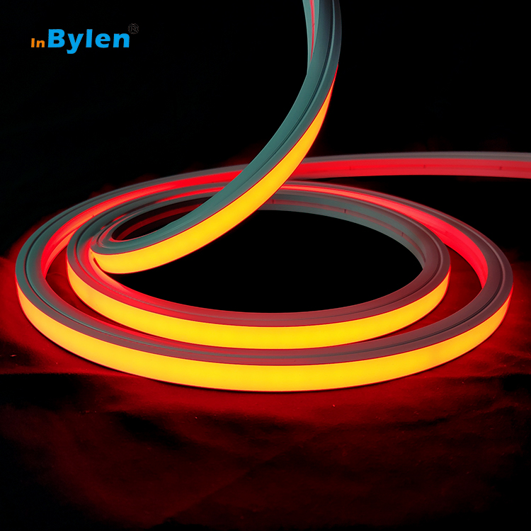 Hot Selling 12*12mm 1212 RGB Flex LED Neon Lights IP67 Waterproof Outdoor RGB Neon Flex DC24V 3838 120LED Neon RGB LED Strip