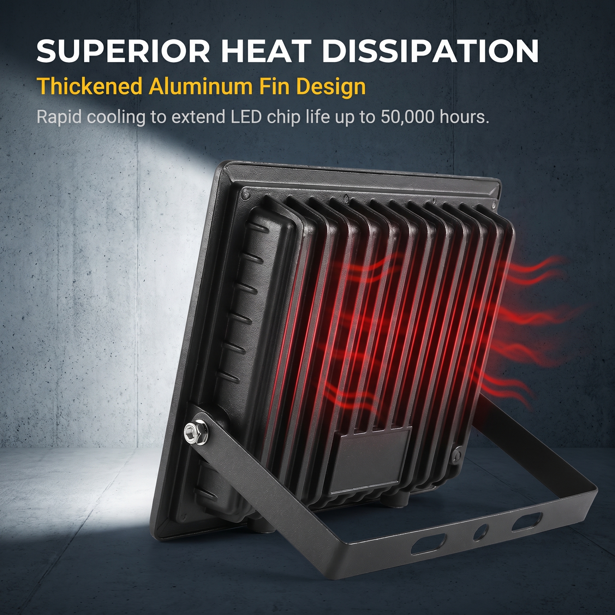 Stock Corrosion Resistant Heavy Duty 150W Industrial Flood Light IP65 Rated RoHS Certified High CRI 90 for Stadiums Warehouse