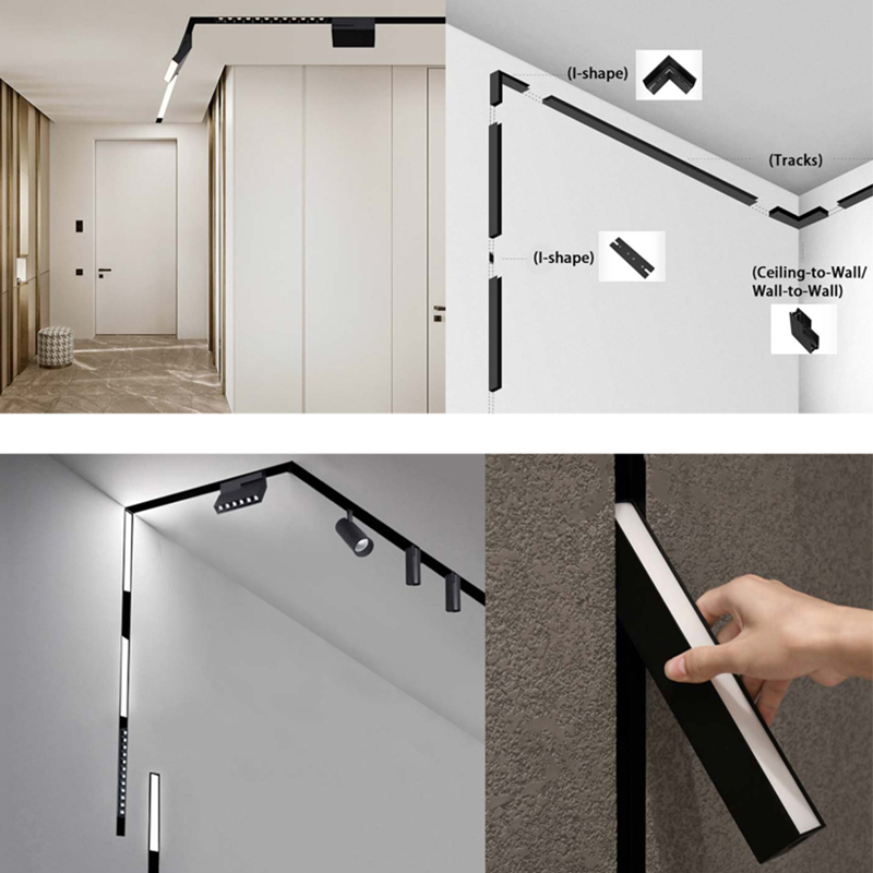 Embedded Rail Lighting System Magnetic LED Track Light 30W