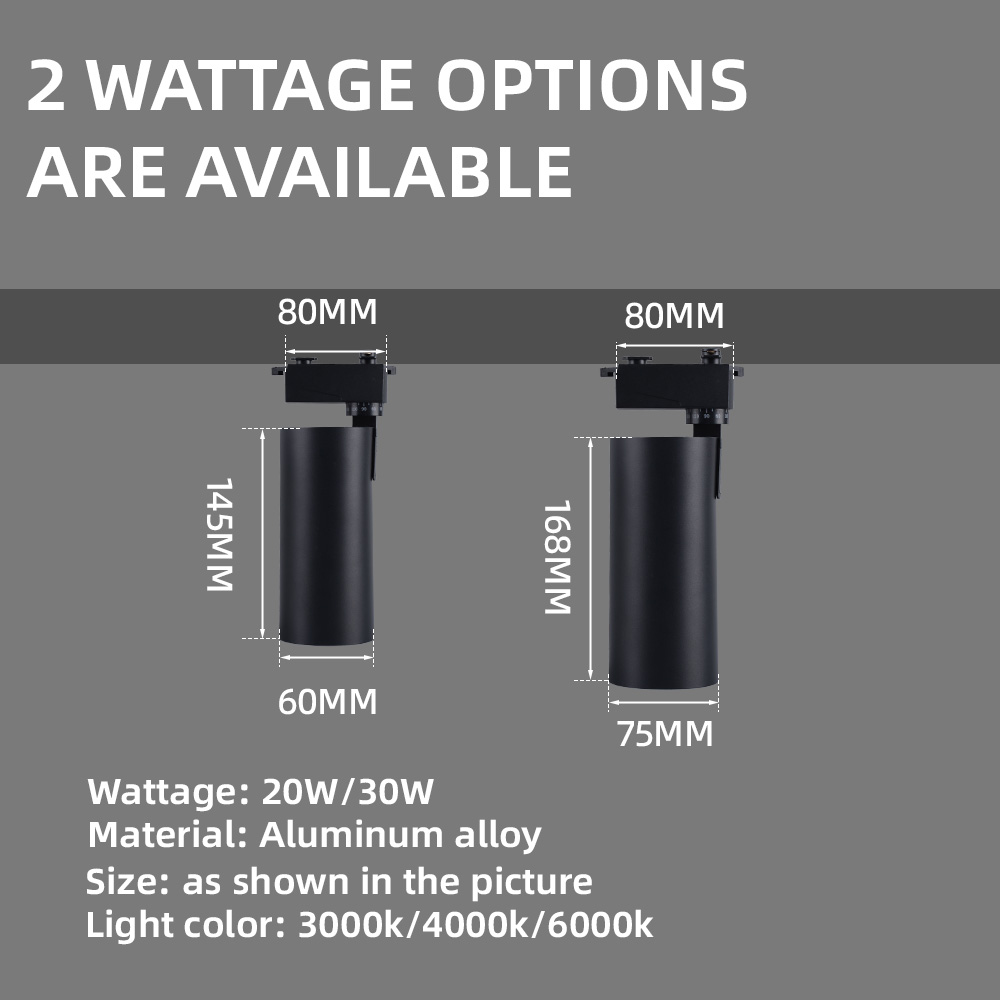 Modern Led Track Light 20W 30W Indoor Design Commercial Led Lighting Focus Tracklight Spot Light Rail Track Lamp For Supermarket