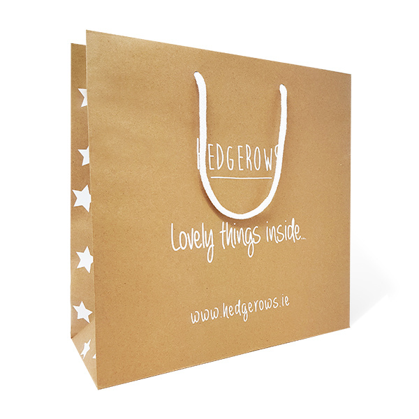Customized Custom Design Your Own Logo Flat Handle Restaurant Delivery Take out Packaging Carry Brown Kraft Paper Bag Manufacturers, Factory
