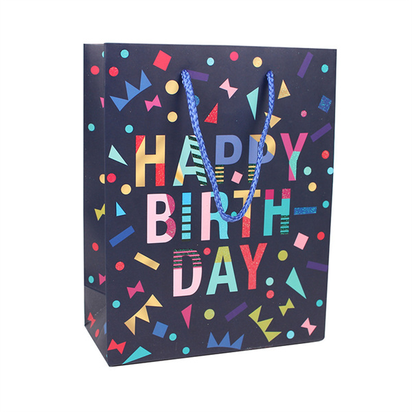 Bespoke High Quality Colorful Printing Happy Birthday Gift Packaging Paper Bag For Favorite Party Manufacturer, Manufacturers