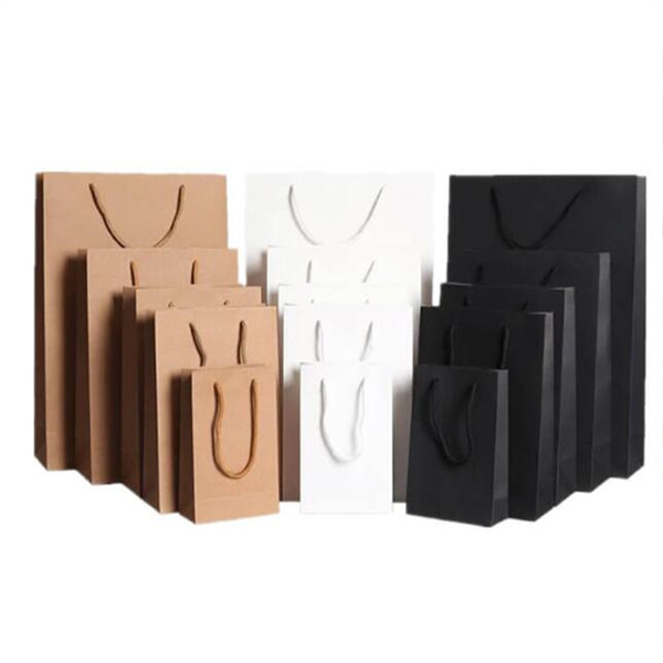 Customized Custom Printed White Kraft Paper Bags with Clear Window and Your Own Logo Factories, Wholesale