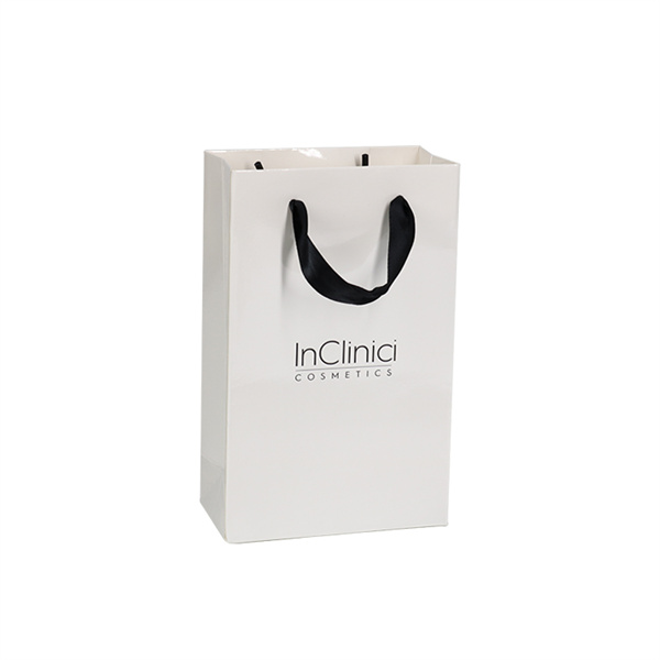Customized Printing White Kraft Paper Bag with Twisted String Handle