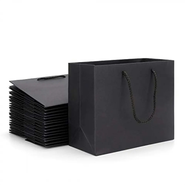 Personalized Luxury Replica Famous Band Black Paper Shopping Women's Bag for Packaging Gift with Handle Manufacturers, Factories