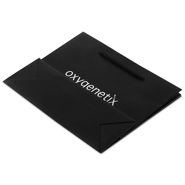 Customized Black laminated paper bags with silver foil logo wholesale Wholesale, Wholesales