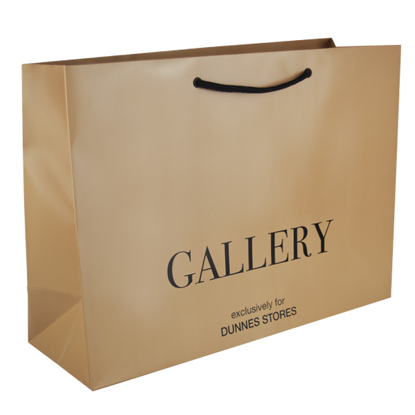 Personalized Recycled Custom Logo Printed Grocery Shopping Packaging Brown Kraft Paper Bag with Handles Manufacturer, Wholesales