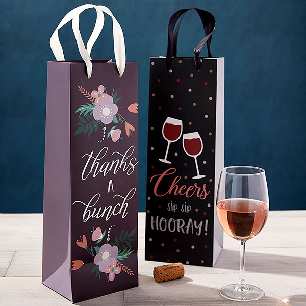 Customized Fashion Gift Wine Bottle Carrier Bag for Sale Factory, Factories