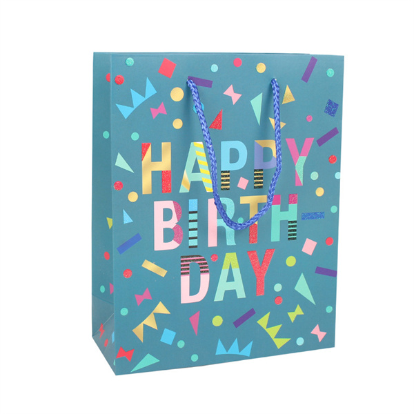 Bespoke High Quality Colorful Printing Happy Birthday Gift Packaging Paper Bag For Favorite Party Manufacturer, Manufacturers