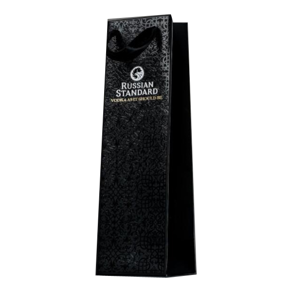 Personalized Pattern Printed Gold Luxury Small Red Wine Bottle Gift Carry Paper Bags