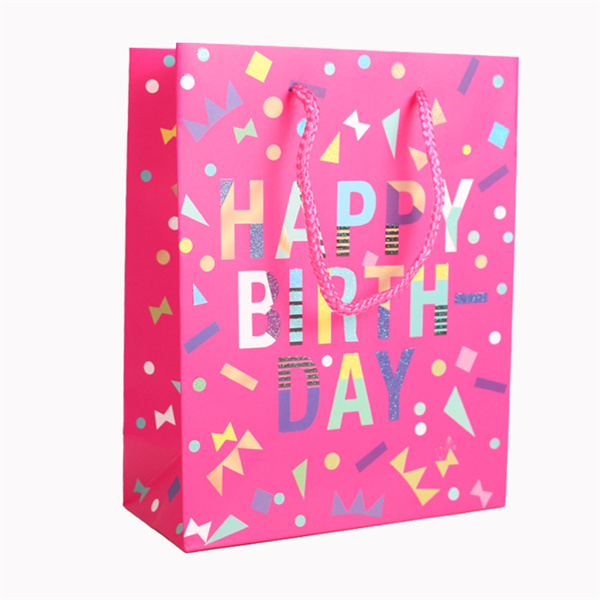 Bespoke High Quality Colorful Printing Happy Birthday Gift Packaging Paper Bag For Favorite Party Manufacturer, Manufacturers