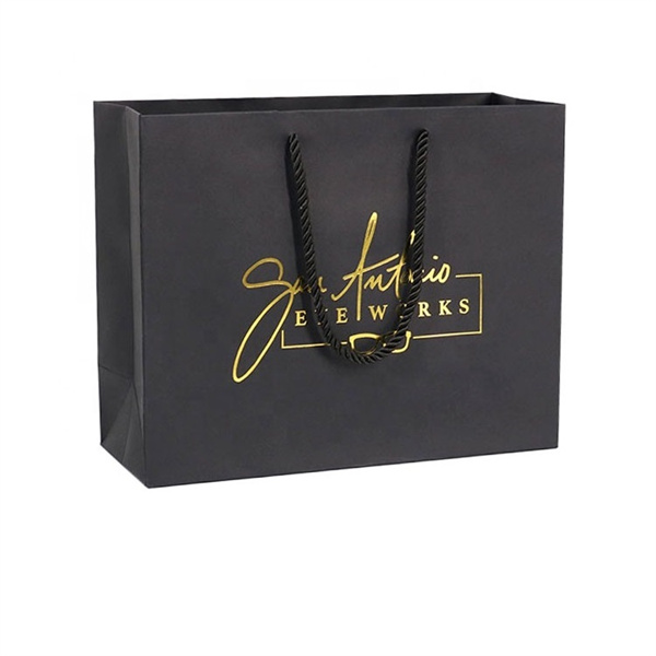 Personalized Custom Made Printed Logo Jewelry Packaging Kraft Shopping Paper Bag Manufacturers, Wholesale