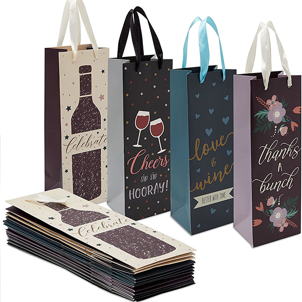 Customized Fashion Gift Wine Bottle Carrier Bag for Sale Factory, Factories