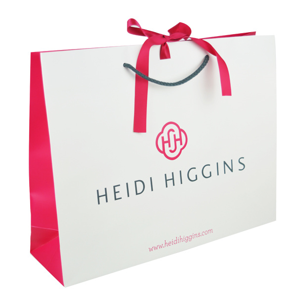 Bespoke Company Made Logo Hot Foil Stamping Custom Black Paper Bag with Rope Handle Manufacturer, Manufacturers