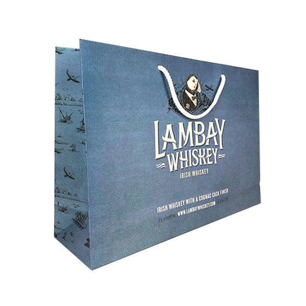 Customized Luxury Branded Cardboard Paper Gift Bag with Grain and Rope Handle Manufacturer, Wholesales