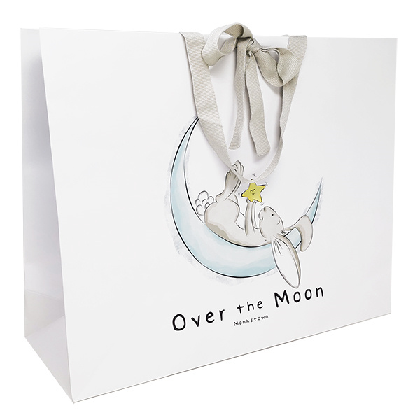 Personalized Printing White Black Gift Craft Kraft Clothing Shopping Bags Paper with Handle Custom Logo