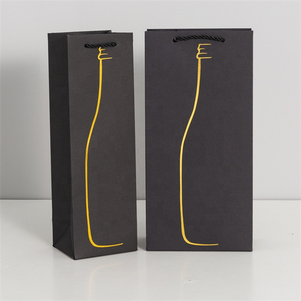 Customized High Quality Wine Bottle Paper Bags with Handles Factory, Wholesales