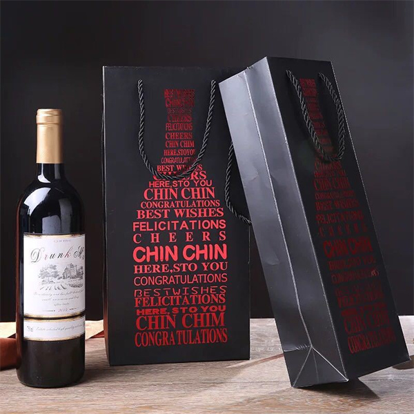 Bespoke High Quality Stock Paper Wine Bag Red Wine Packaging Paper Wine Paper Bag Manufacturers, Wholesale