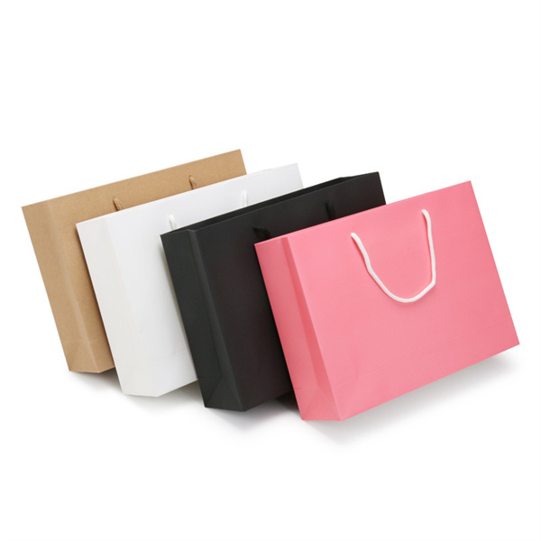 Customized Luxury Shopping Paper Bag Art Paper with PP Rope Handle Hot Stamp Lamination Hand Made Boutique Paper Bags for Clothes Wholesale, Wholesales