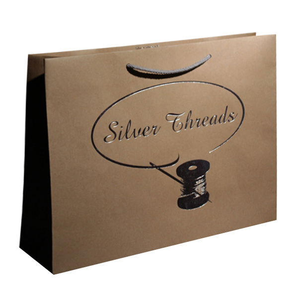 Bespoke Custom Printed Your Own Logo Cardboard Packaging White Brown Kraft Gift Craft Shopping Paper Bag with Handles Manufacturer, Manufacturers