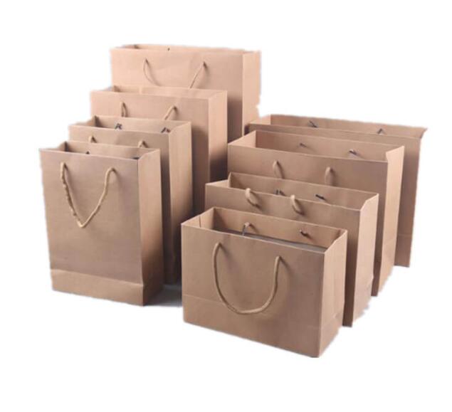 Customized Custom Printed White Kraft Paper Bags with Clear Window and Your Own Logo Factories, Wholesale