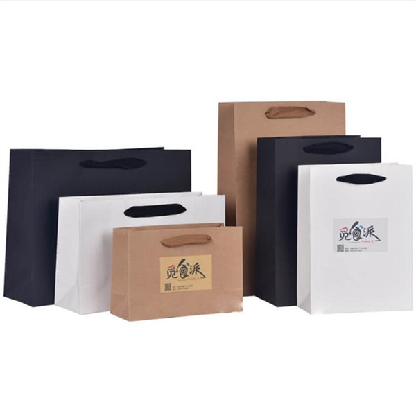 Personalized Recycled Biodegradable Custom Printed Logo Brown Kraft Paper Bag Manufacturers, Factory