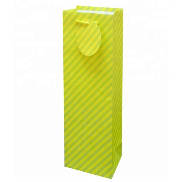 Customized One Bottle Red Wine Packaging Cardboard Gift Paper Bag Wine Carrier Bag with Ribbon Handle Manufacturers, Wholesale