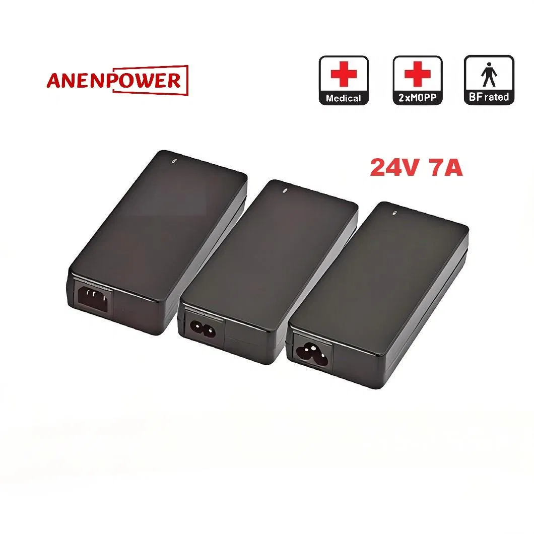 2×Mopp Medical Grade 150W Desktop AC DC Power Adapter 24V 36V 48V Option IEC/UL 60601-1 CE Certified Power Supply