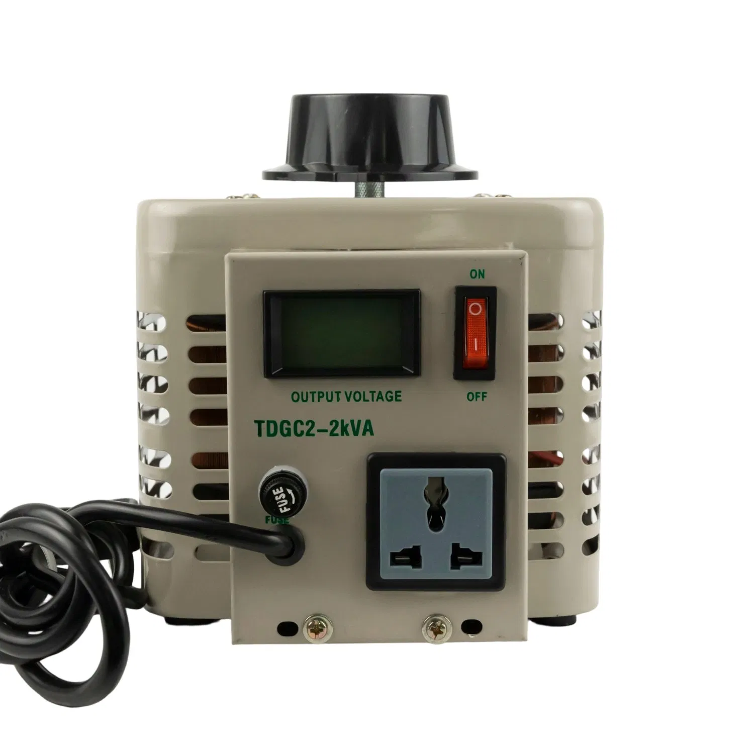 Single-Phase Contact Voltage Regulator AC 220V 2kVA 0-300V Adjustable Dimming Speed Regulation for Temperature Control Test