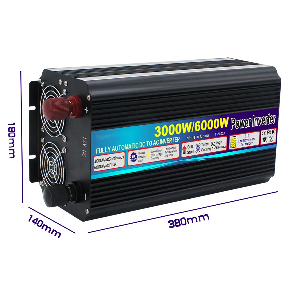 Universal Sockets 3000W 4000W 5000W 6000W Modified Sine Wave Power Inverter DC 12V to AC 220V 230V Converters and Inverters