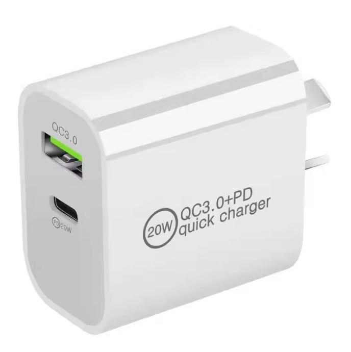 New 20W Portable Pd Fast Charging Wall Charger USB-C Type C Power Adapter Us 20W USB-C Power Adapter
