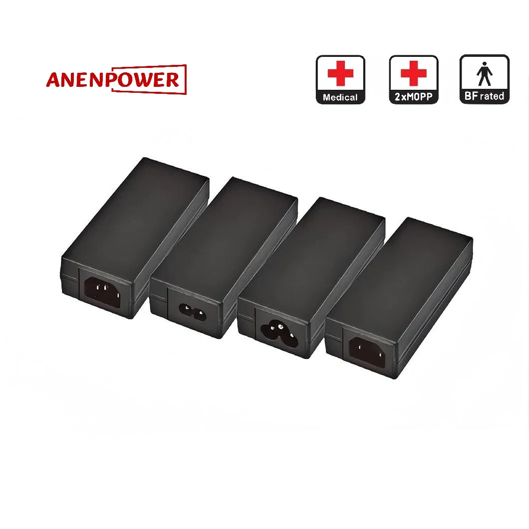 IEC/UL 60601-1 CE UL Ukca Rcm 2×Mopp 24V 4A 100W Max Desktop Medical Power Adapter Power Supply