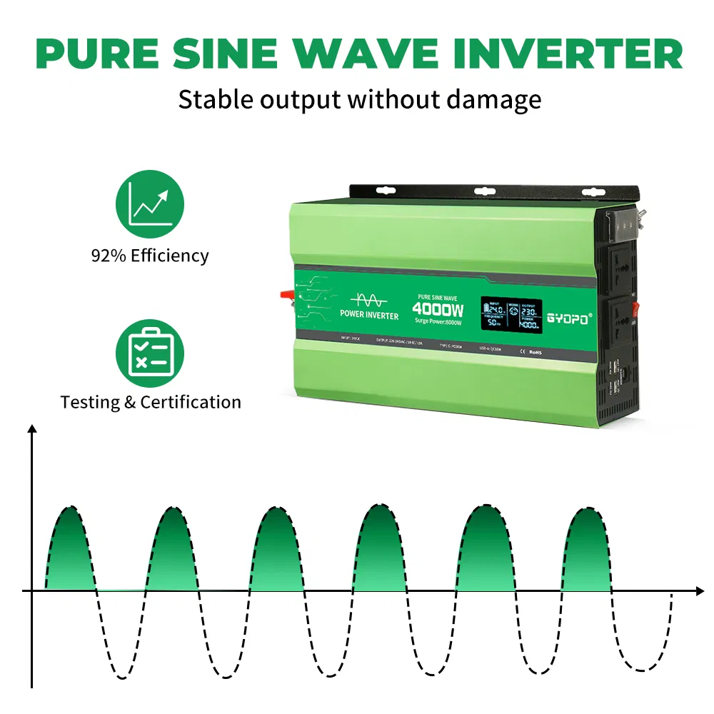 4000W DC 12V 24V to AC 220V off Grid Power Supply Power Converter for RV Camping