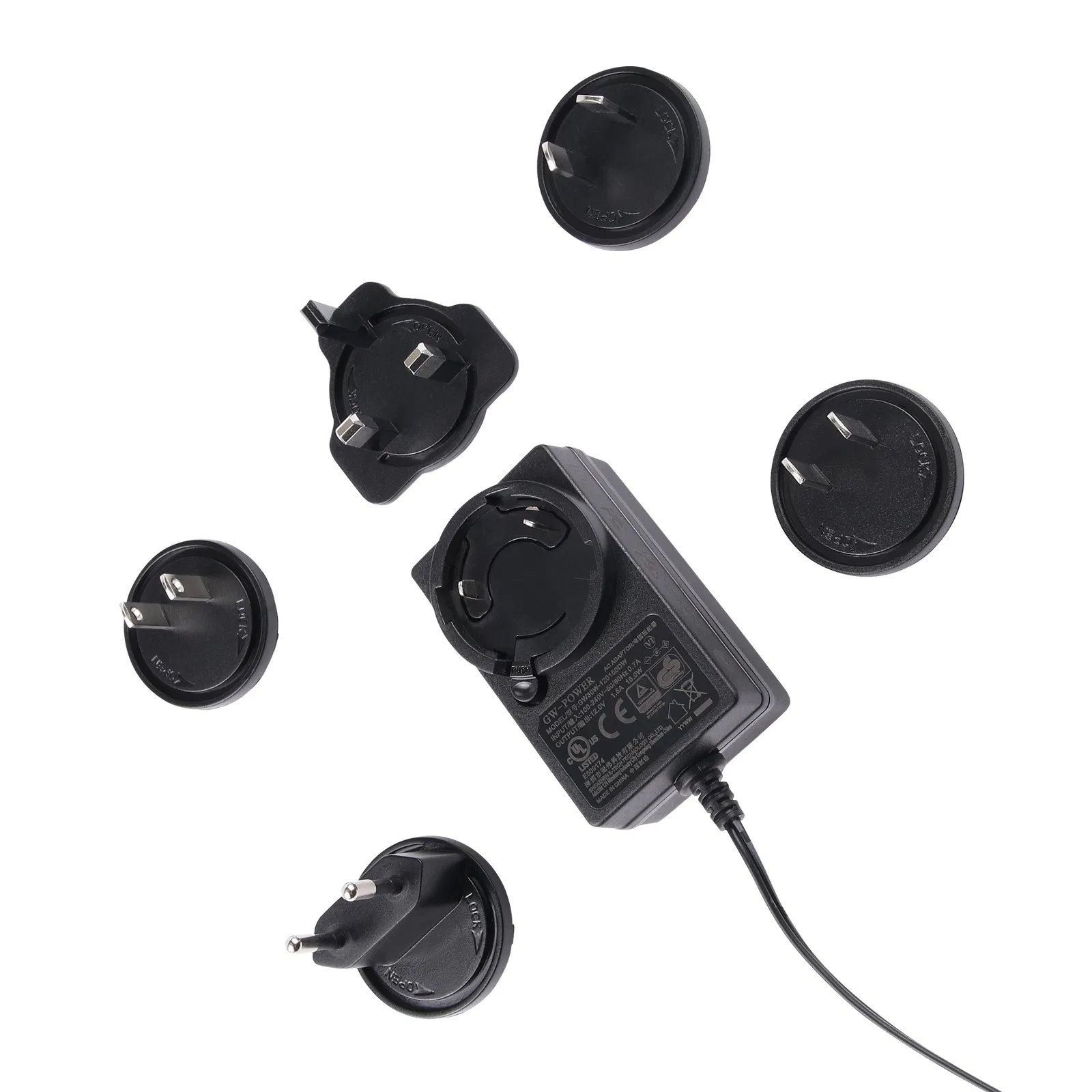 Classical 12V 2A UL Listed Wall Mount Power Adapter Universal AC DC Converter