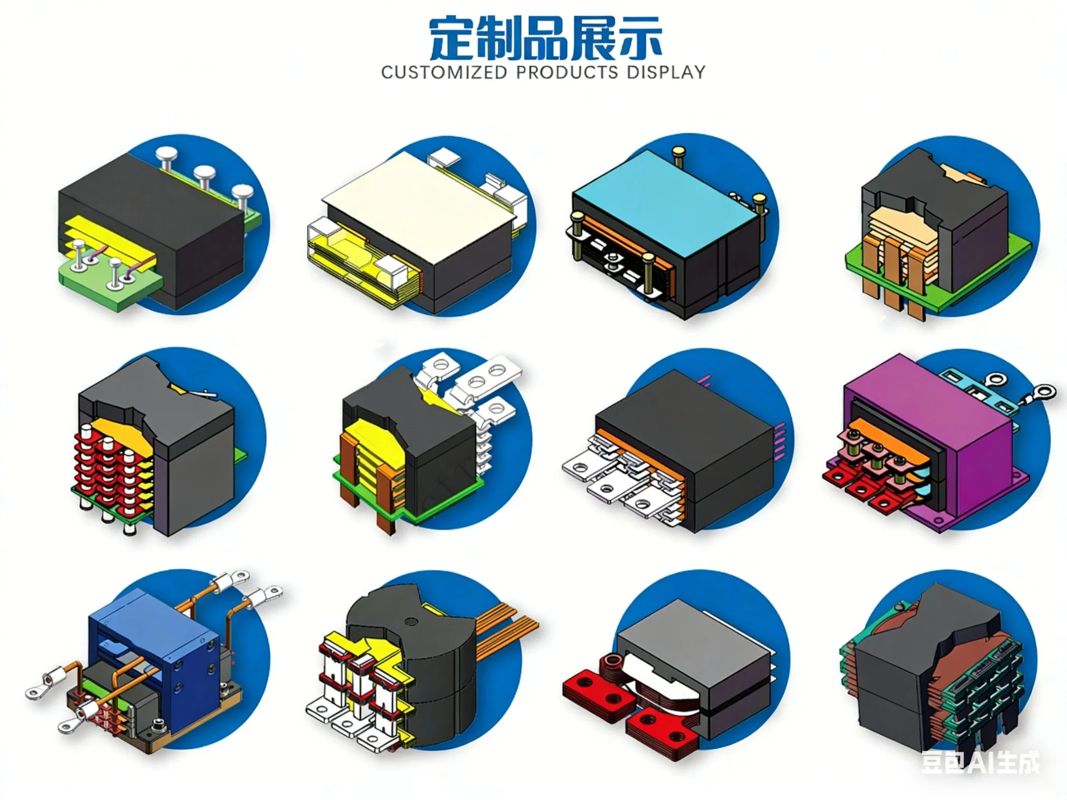 Ferrite Core High-Frequency Inverter Circuit of Power Filtering Current Limit Line AC DC Inductor Choke Coil for Converter