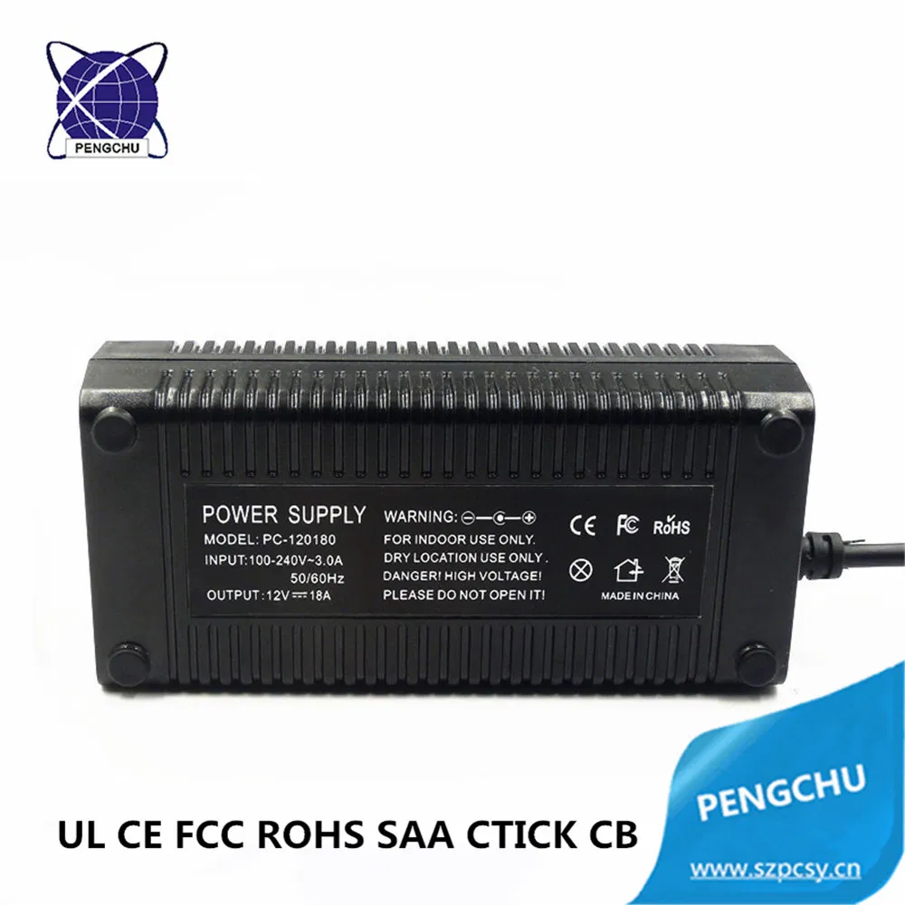 CE FCC RoHS PSE Approved 180W 24V 7.5A AC to DC Switch Mode Power Adapter