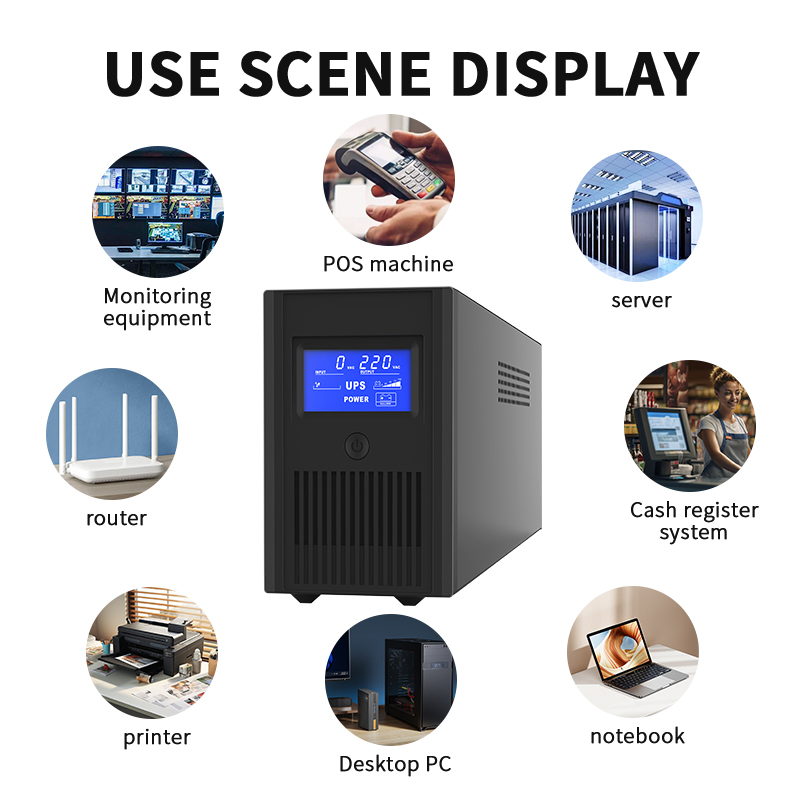 Smart Uninterruptible Power Supply (UPS) 650va 1000va 1200va 1500va Offline UPS Backup for Desktop Computer