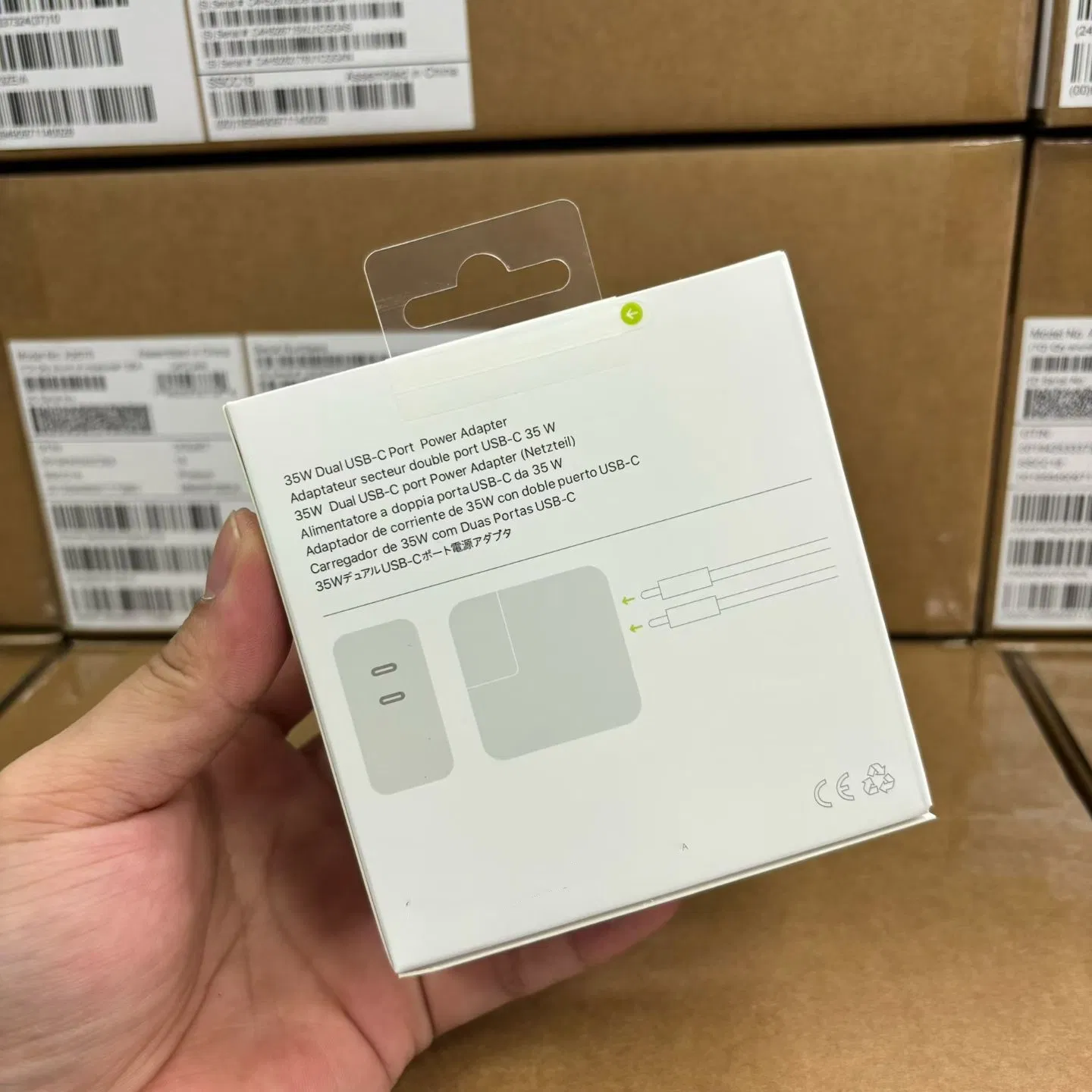 A2571 A2676 UK EU 35W Dual USB-C Port Compact Power Adapter Fast Charging for Mobile Phone