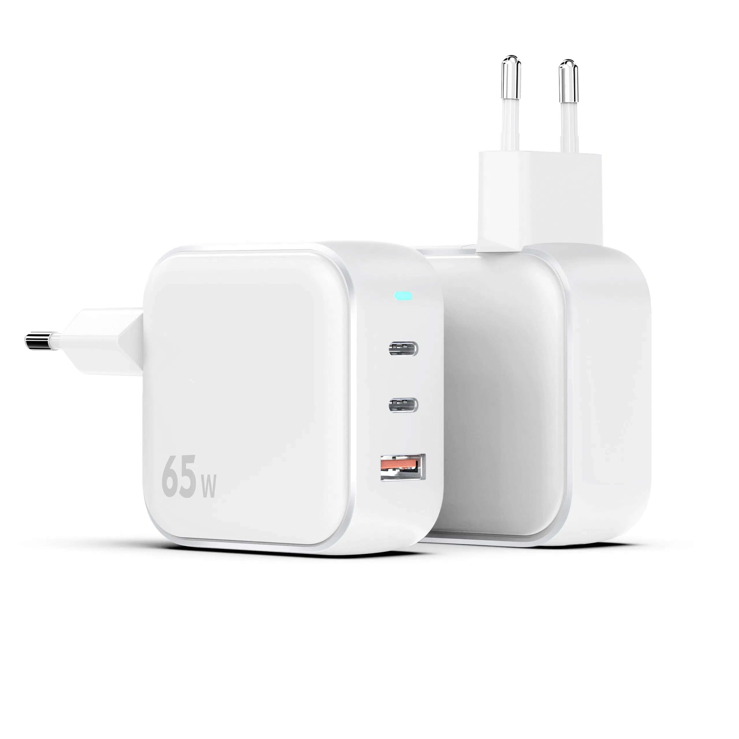 65W Pd a+Dual USB C Fast Charger Portable Power Adapter for Us EU UK Plug