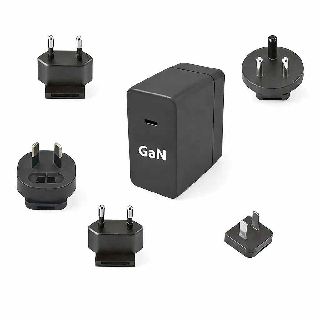 GaN Medical Power Adapter 45W USB-C Pd - IEC/En 60601 Certified, Detachable Plugs