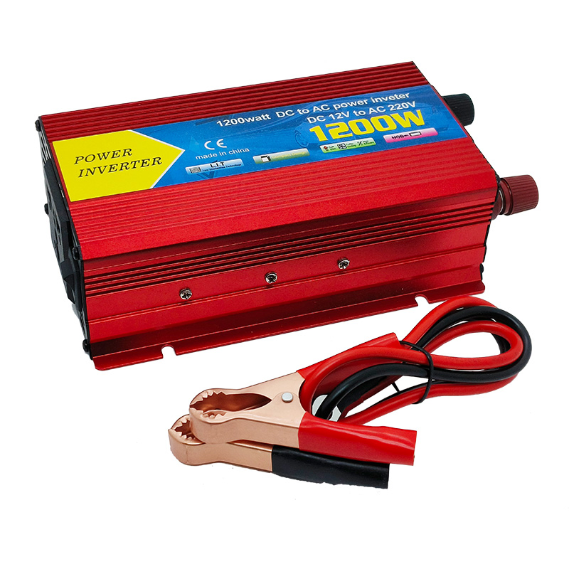 Intelligent Universal 200watt Solar Power Inverter 220V Socket USB 12V Converter DC to AC Car Power Inverter with LCD Screen