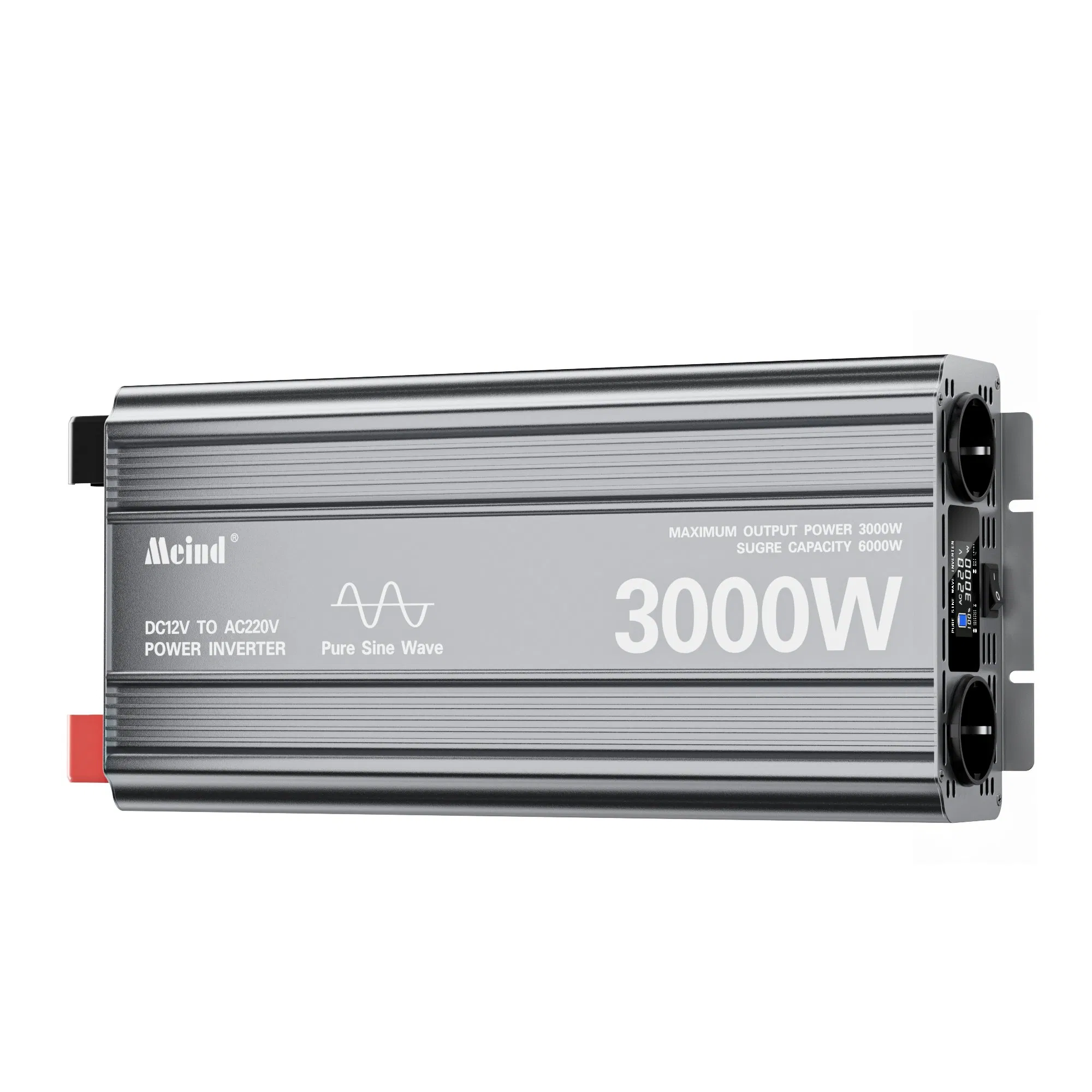 DC 12V to AC 220V 3000W Power Inverter Pure Sine Wave Converter with LCD Display Home Inversor