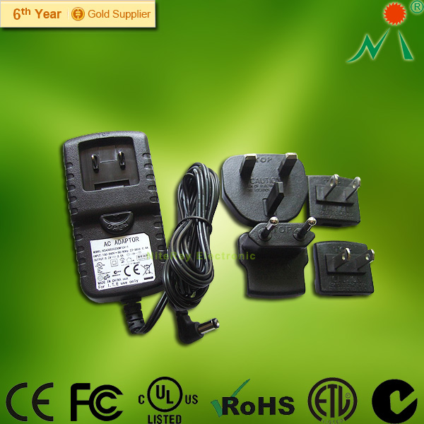 Universal Plugs AC DC Adapter with Interchangeable Plugs Power Adaptor