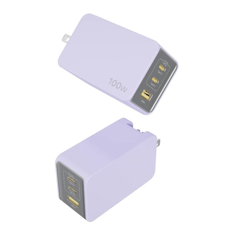 100W Type C Charger 3 Ports USB C Desktop GaN Charger Power Adapter for Laptop Notebook MacBook Air