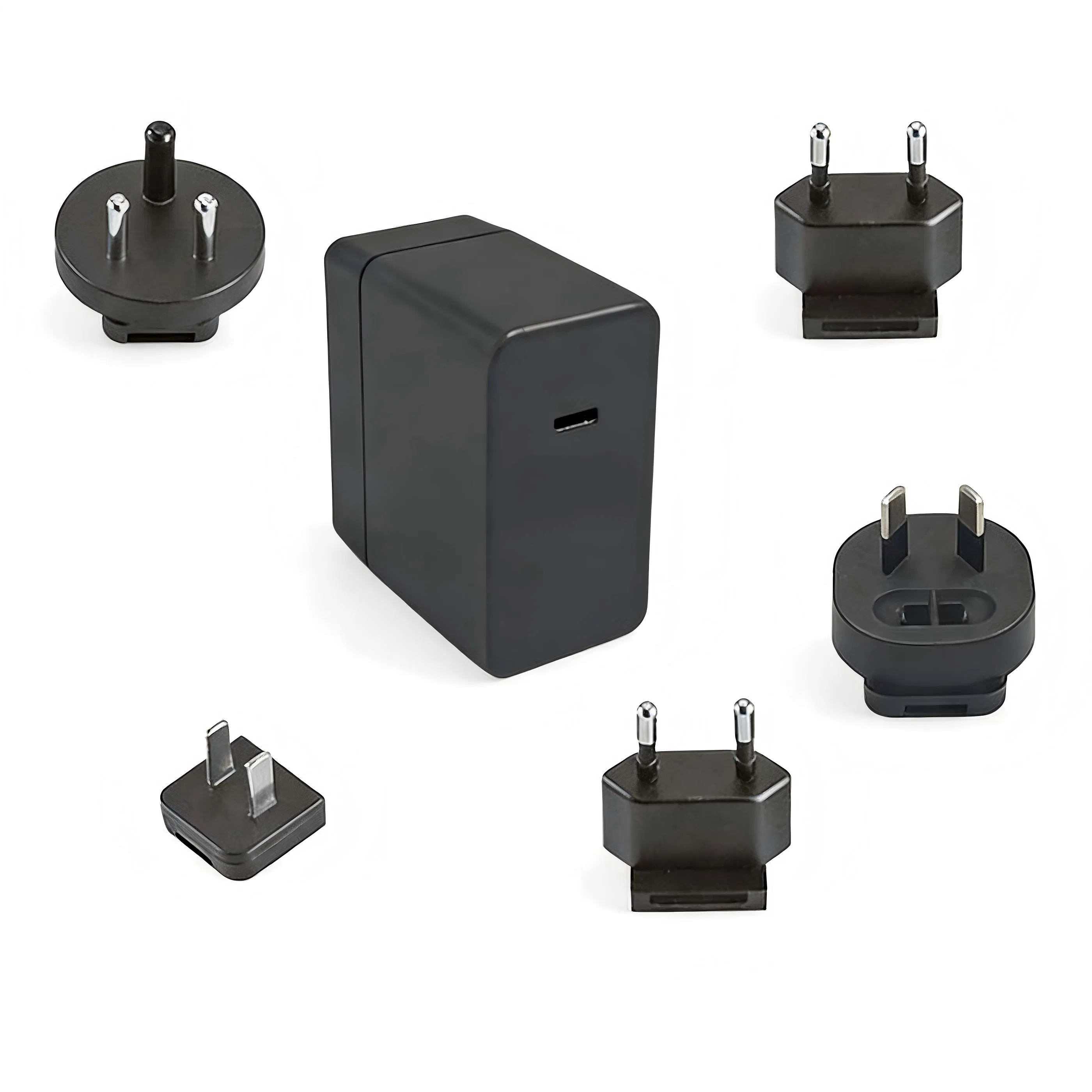 GaN Medical Power Adapter 45W USB-C Pd - IEC/En 60601 Certified, Detachable Plugs