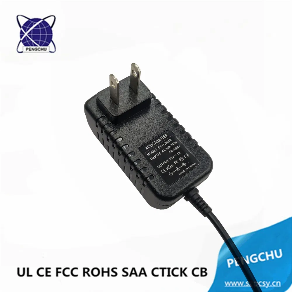 12V 0.5A 1A 2A 3A AC DC Wall Mounted Power Adapter with UL ETL CE FCC RoHS SAA C-TICK Approved